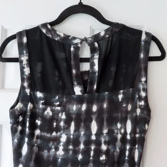 Cynthia Rowley Flare Dress Black & White Print Size S - Picture 2 of 6